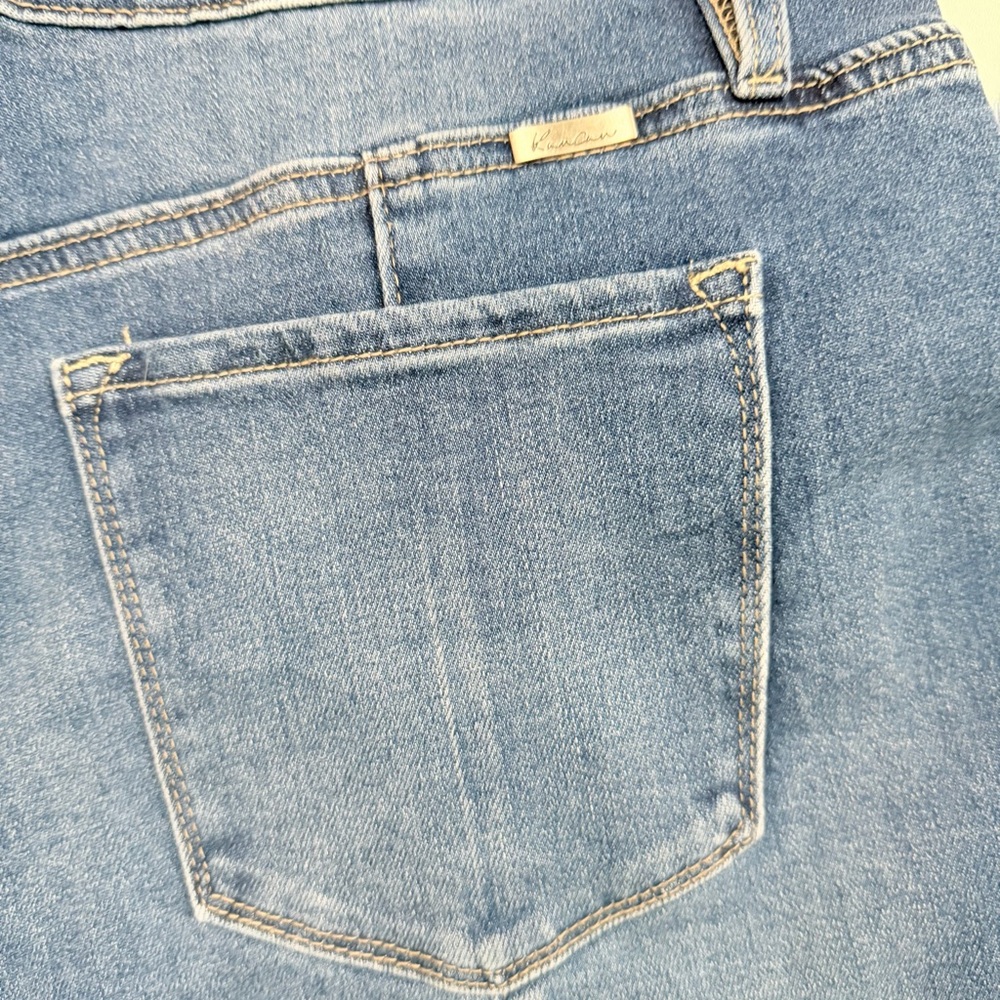 Kancan Jeans Estilo Patchwork Flare Back Raw Hems… - image 9